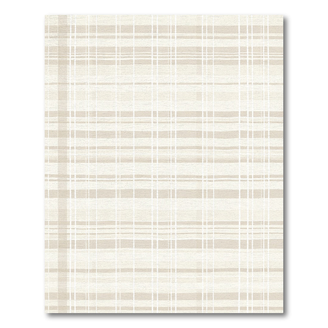Neutral Tan Plaid Checkered Lines Rug