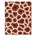 Red Brown Abstract Animal Print Rug
