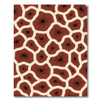 Red Brown Abstract Animal Print Rug