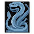 Serpentine Blue Naga Creature Aura Rug