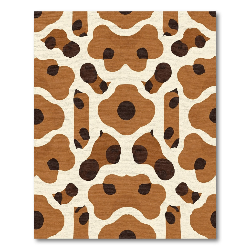 Abstract Brown Spot Organic Composition Rug