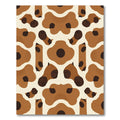 Abstract Brown Spot Organic Composition Rug