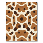 Abstract Brown Spot Organic Composition Rug