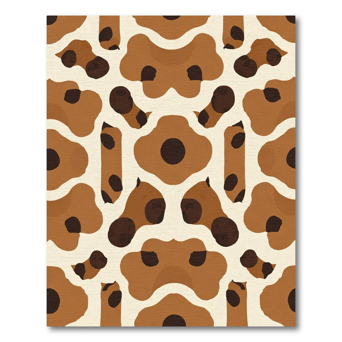 Abstract Brown Spot Organic Composition Rug