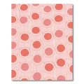Coral Pink Circles Over Soft Peach Rug