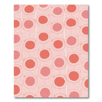 Coral Pink Circles Over Soft Peach Rug