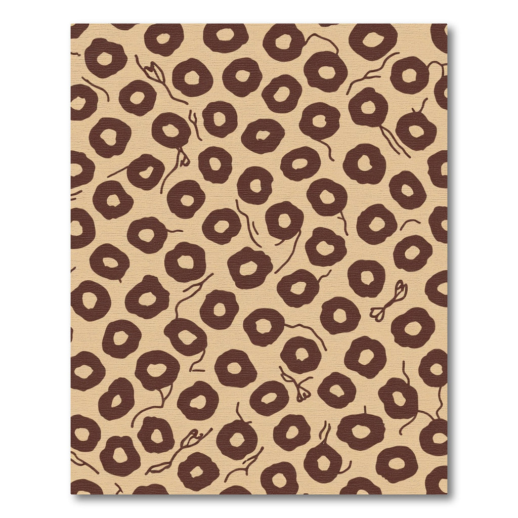 Brown Circles Scattered Organic Abstract Rug