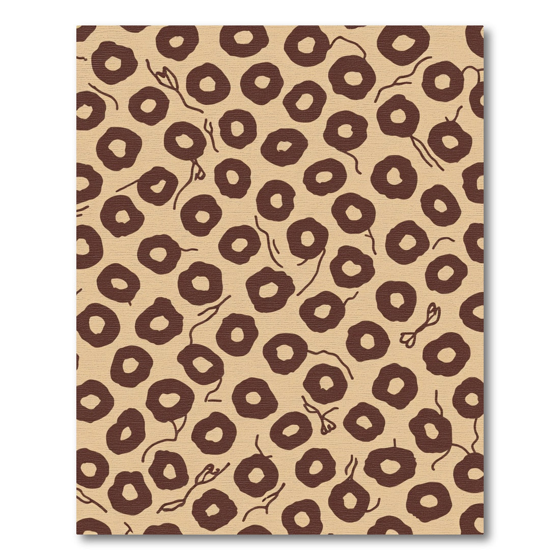 Brown Circles Scattered Organic Abstract Rug