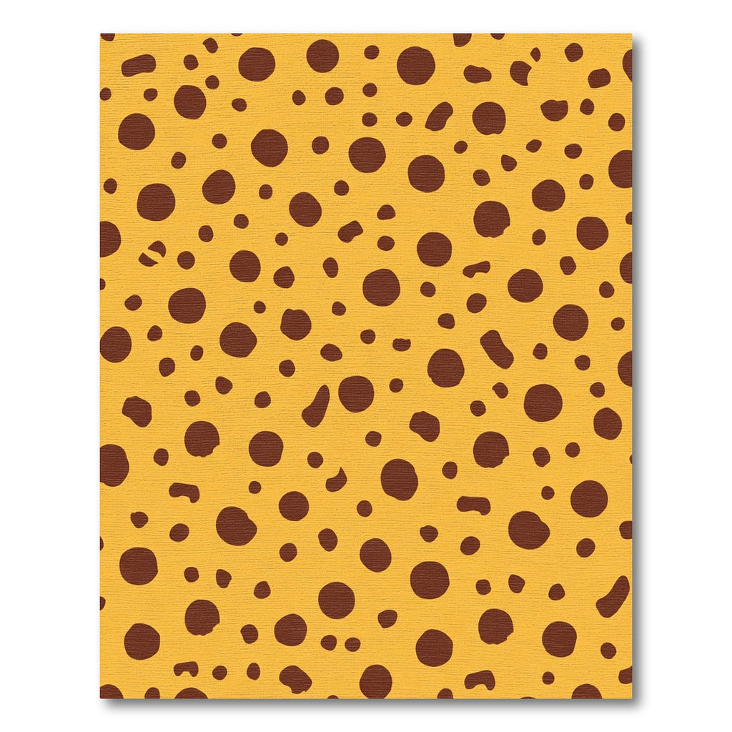 Golden Yellow Brown Speckled Round Rug