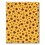 Golden Yellow Brown Speckled Round Rug