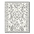 Gray Geometric Maze Southwestern Rug