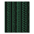Deep Green Tribal Stripe Collage Rug