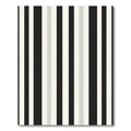 Bold Black and White Vertical Stripe Rug