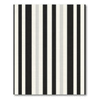 Bold Black and White Vertical Stripe Rug