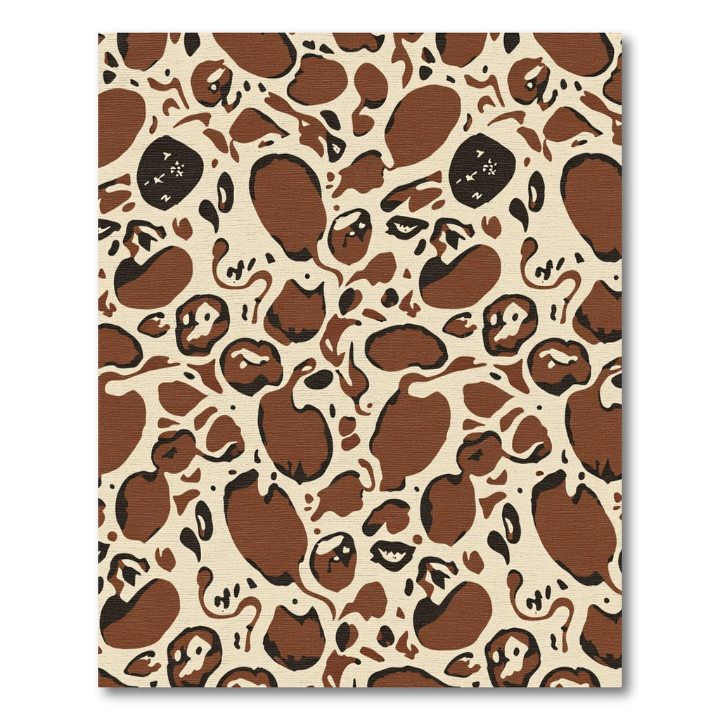 Earthy Abstract Blob Composition Rug