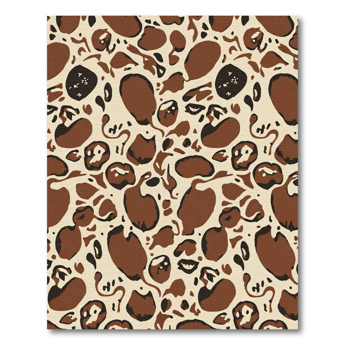 Earthy Abstract Blob Composition Rug