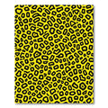 Vibrant Yellow Black Leopard Spots Rug