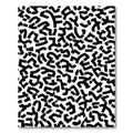 Monochromatic Abstract Jigsaw Shapes Rug