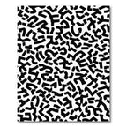 Monochromatic Abstract Jigsaw Shapes Rug