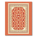 Crimson Red Floral Lattice Accent Rug