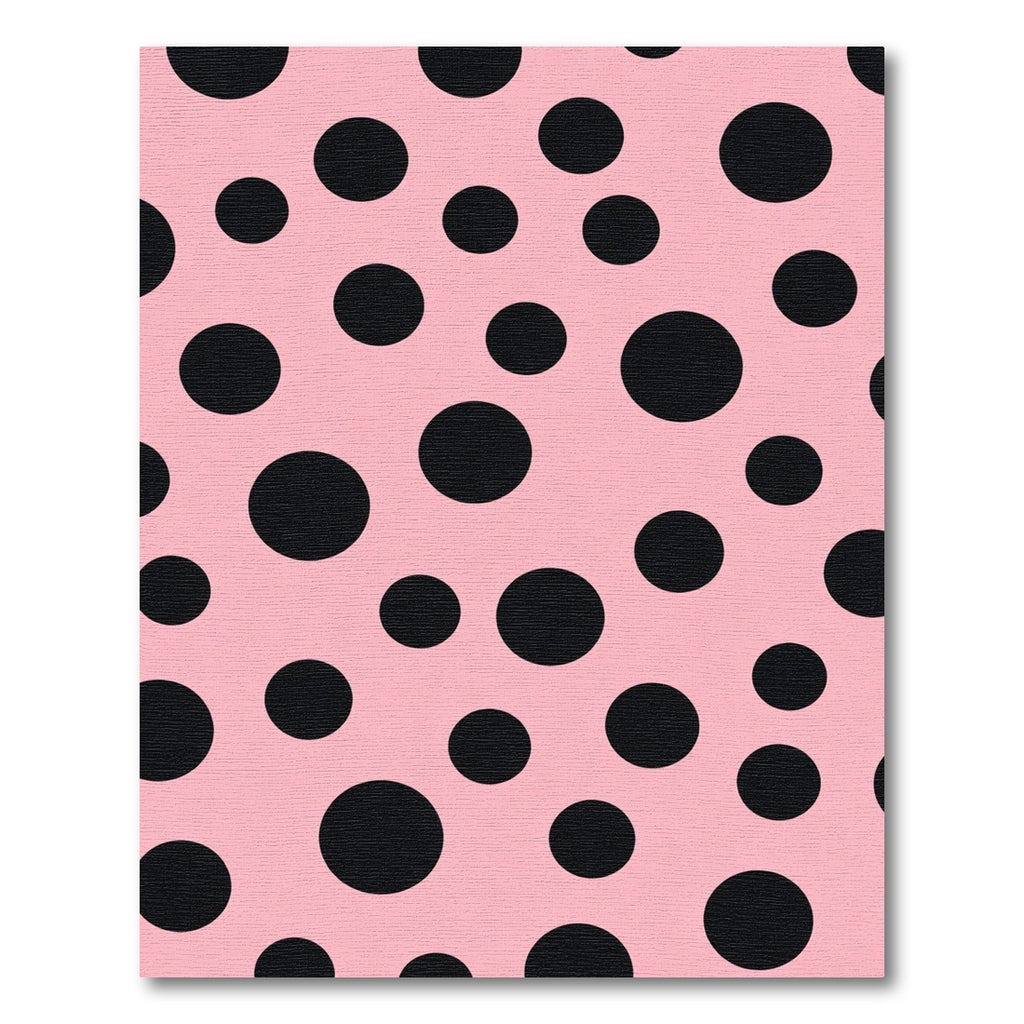 Pink Black Polka Dot Scatter Rug