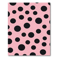 Pink Black Polka Dot Scatter Rug