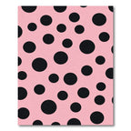 Pink Black Polka Dot Scatter Rug