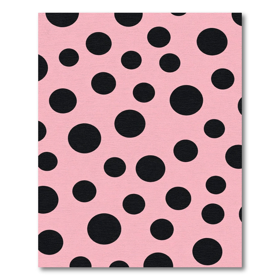 Pink Black Polka Dot Scatter Rug