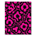 Hot Pink Floral Abstract Blobs Rug