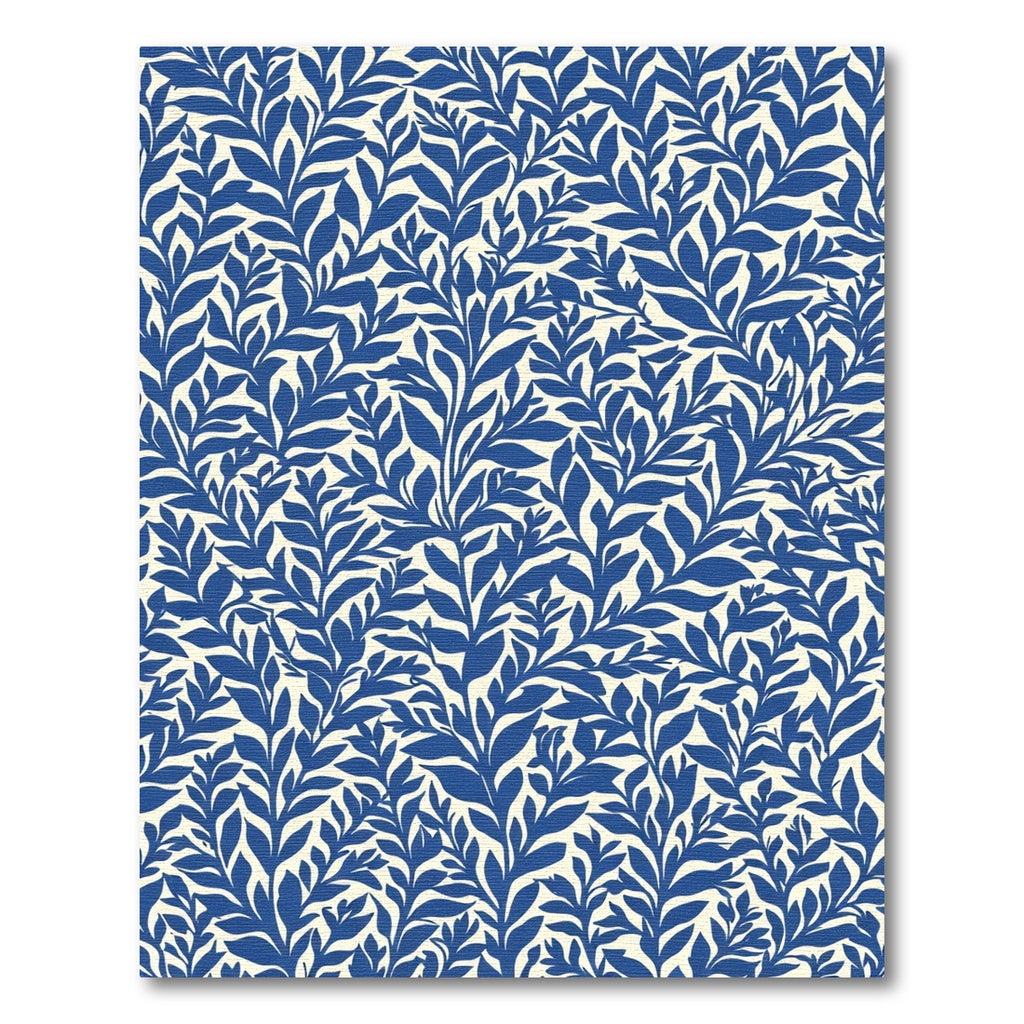 Cobalt Blue Fern Canopy Rug