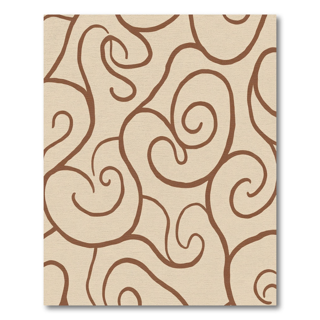 Biege Swirl Lines Organic Rug
