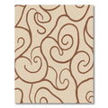 Biege Swirl Lines Organic Rug