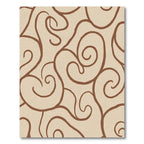 Biege Swirl Lines Organic Rug