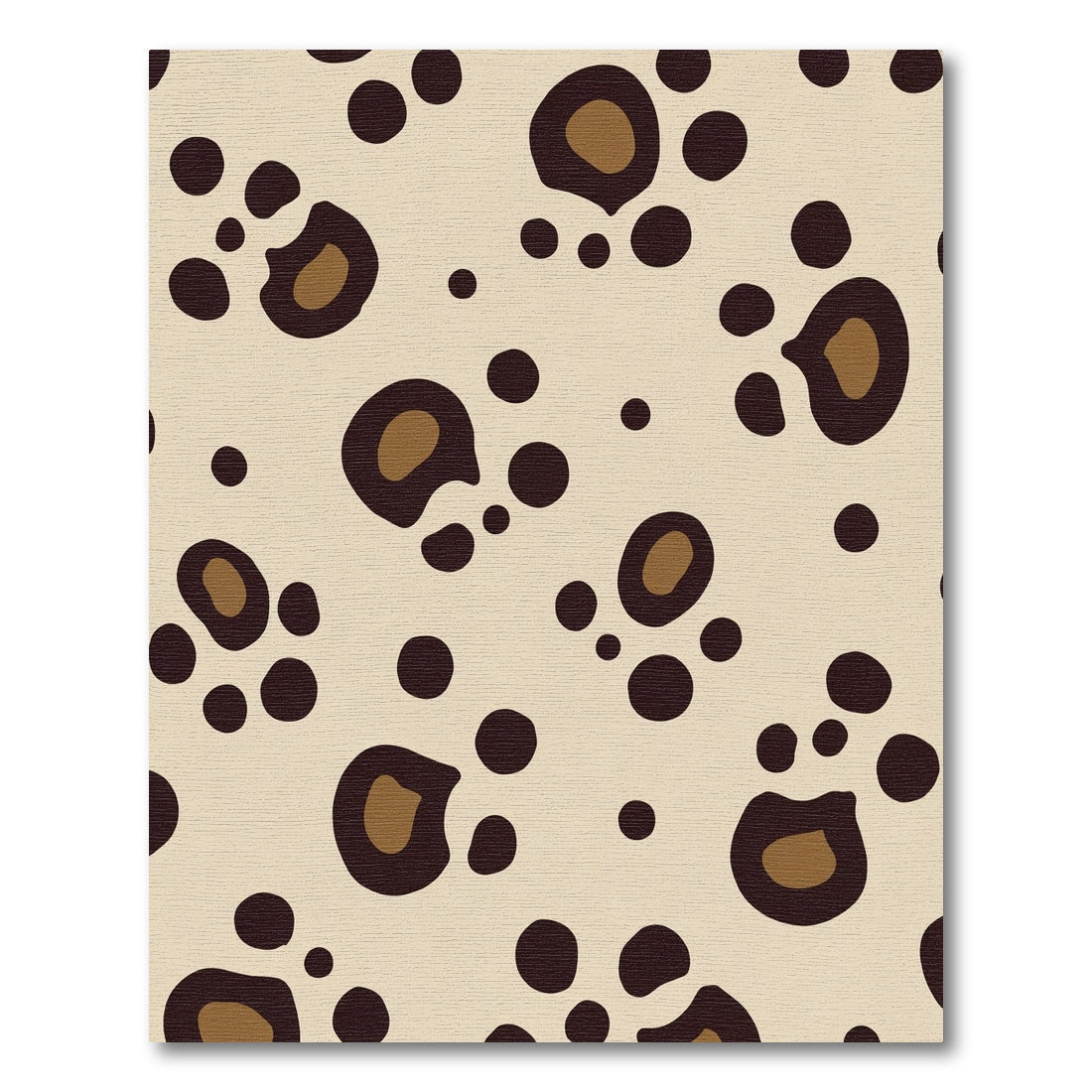 Beige Brown Spotted Animal Print Rug