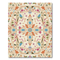 Floral Symmetrical Medallion Cream Rug
