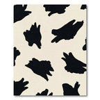 Black Cream Abstract Splotch Rug