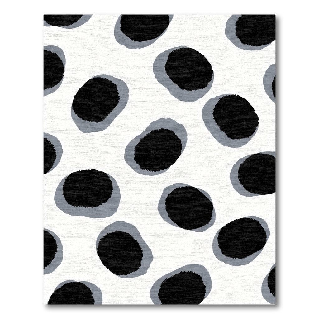 Black Gray Spots Abstract Composition Rug
