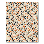 Cream Orange Black Animal Spot Rug