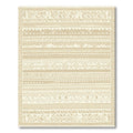 Nautical Beige Geometric Tribal Stripes Rug
