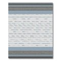 Gray and Blue Abstract Striped Rug