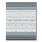 Gray and Blue Abstract Striped Rug