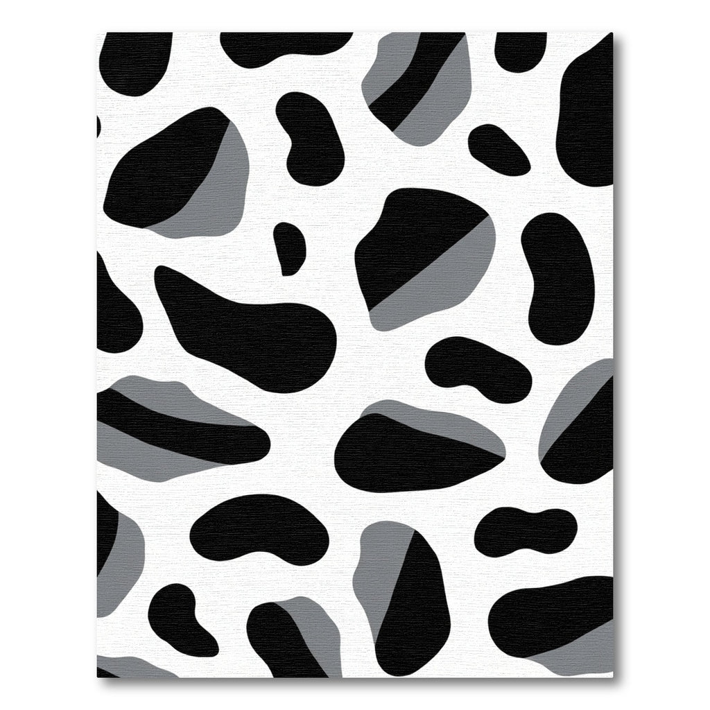 Black Gray Irregular Spots Rug