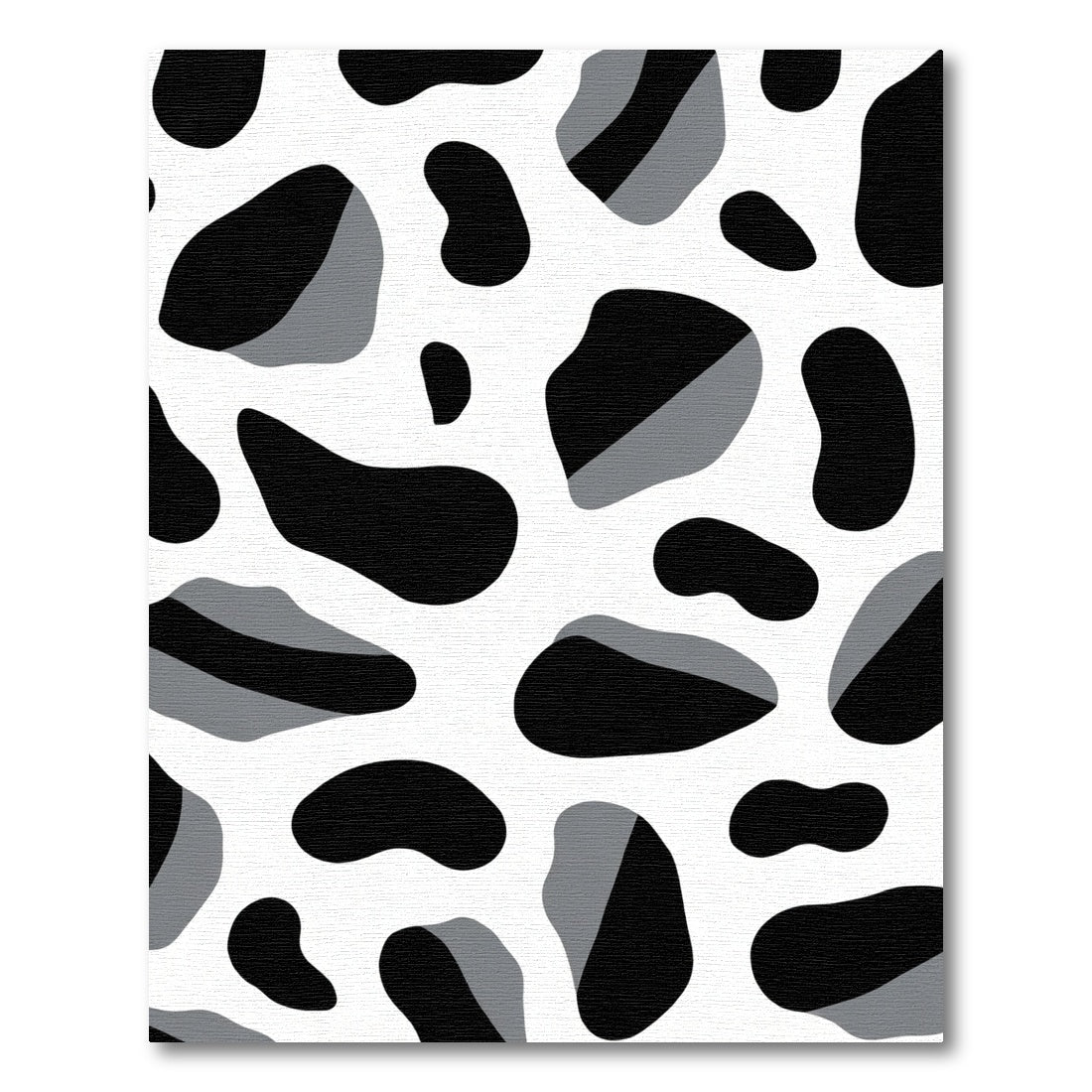 Black Gray Irregular Spots Rug