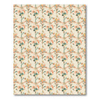 Vintage Orange Floral Vine Arrangement Rug