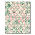 Pastel Geometric Diamond Chevron Rug
