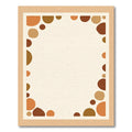 Earthy Tone Abstract Pebble Border Rug