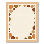 Earthy Tone Abstract Pebble Border Rug