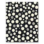 Monochrome Polka Dot Whimsical Circles Rug