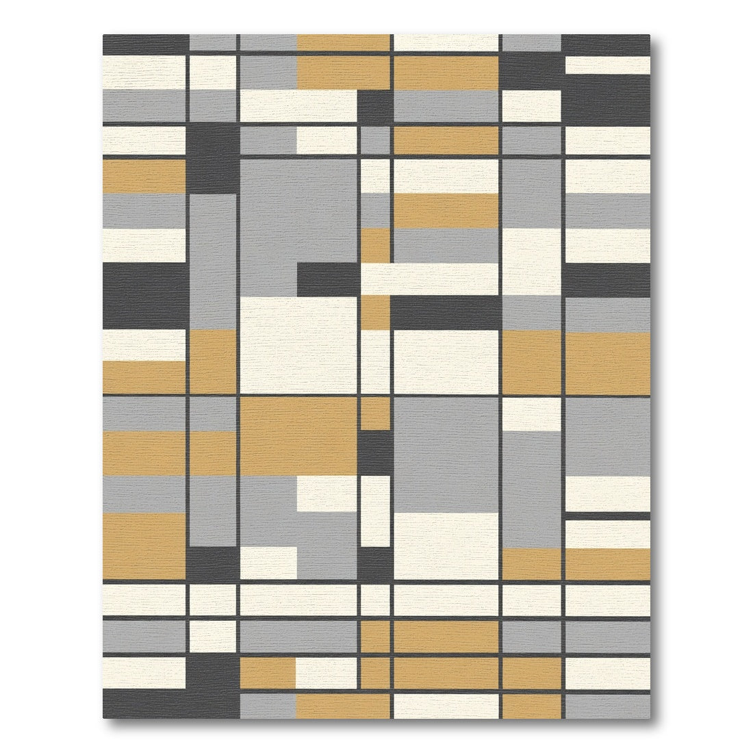 Bold Geometric Modern Grid Rug