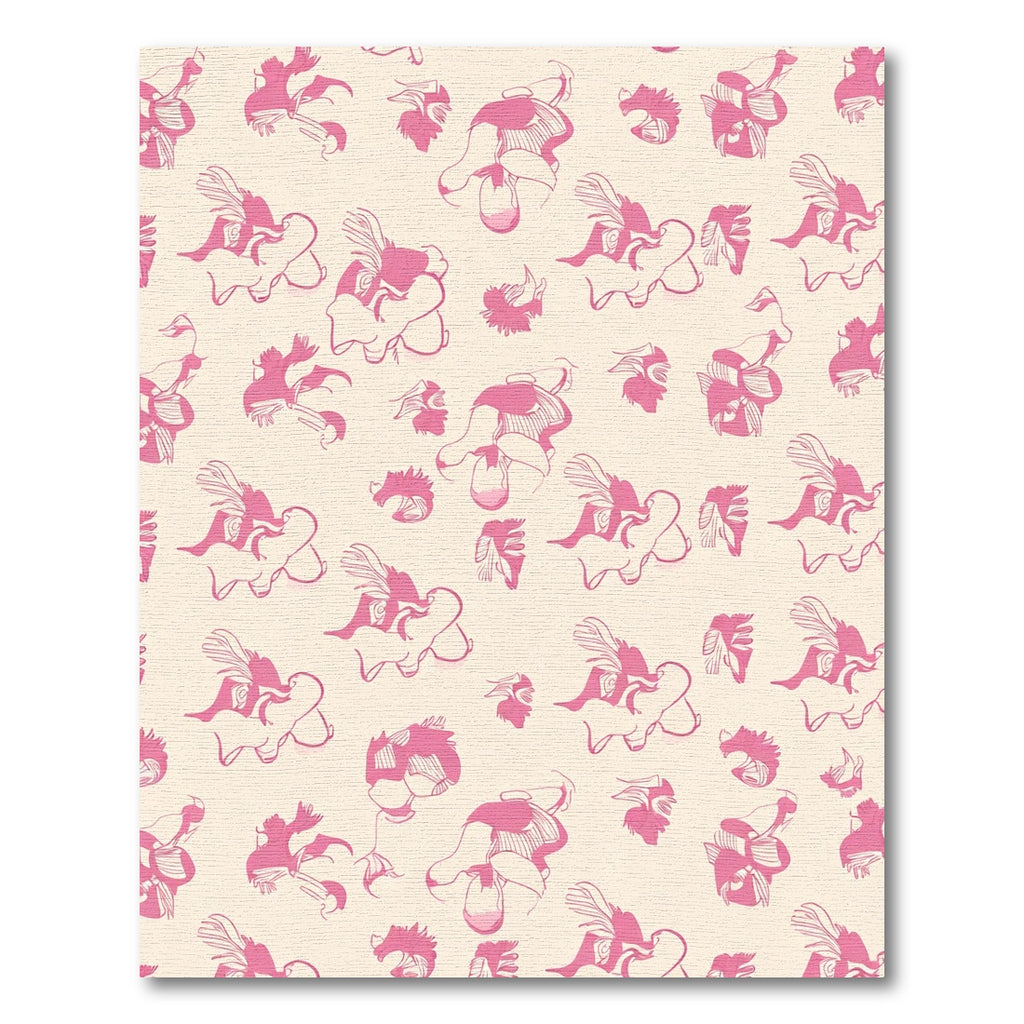 Pink Orchid Outline Repeating Arrangement Rug